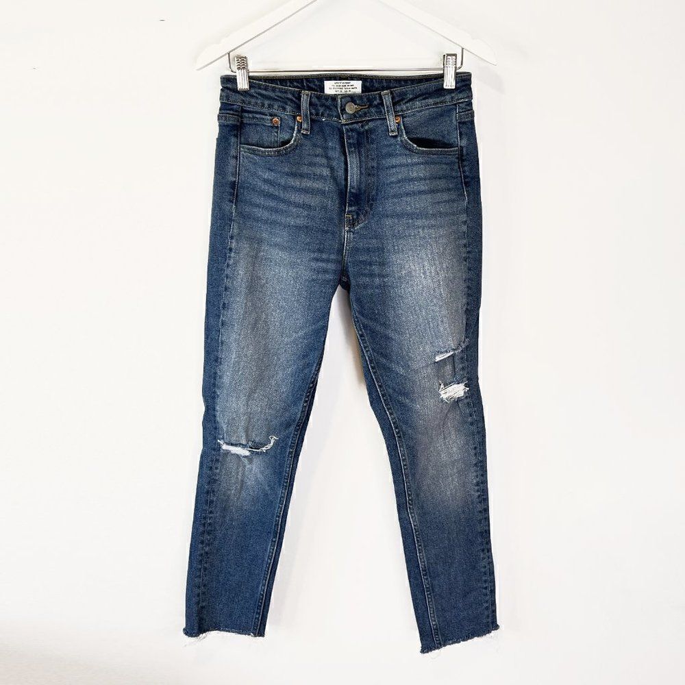 Levi's Altered 721 High Rise Distressed Skinny Jeans